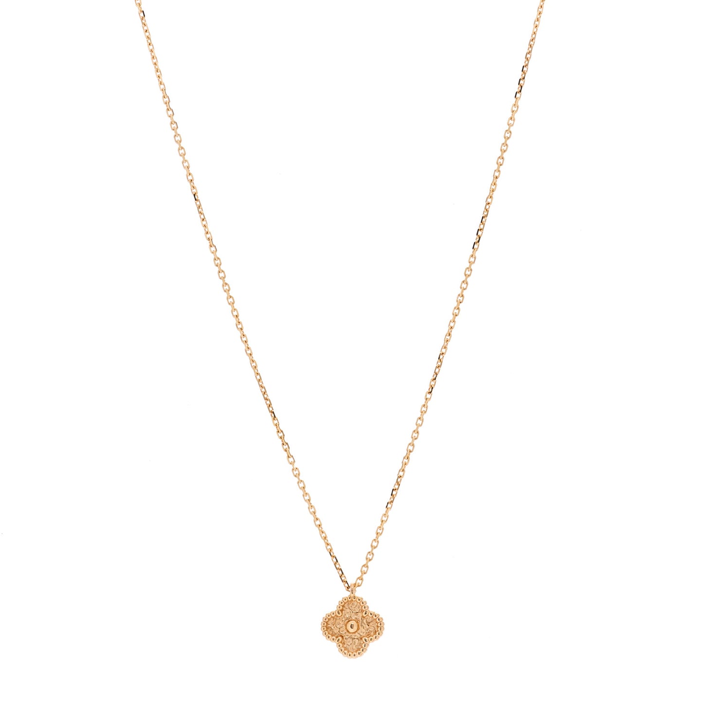 18K Rose Gold Sweet Alhambra Pendant Necklace