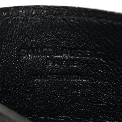 Saint Laurent Calfskin Crocodile Embossed Monogram Uptown Chain Wallet Fondente 13 of 13