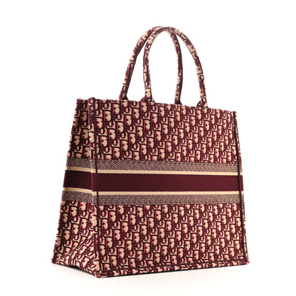 Christian Dior Oblique Large Book Tote Burgundy Multicolor 3 of 13