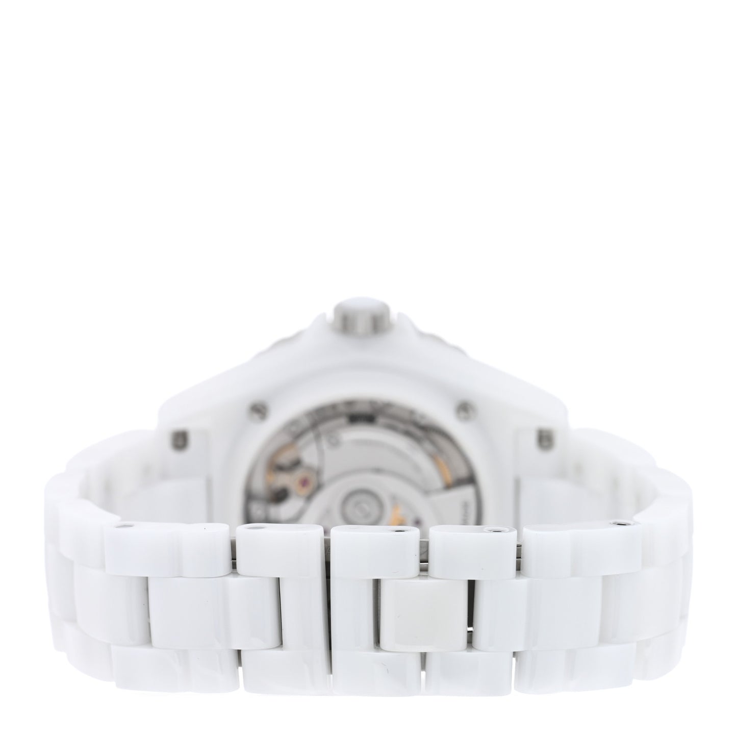 Stainless Steel Ceramic Diamond 38mm J12 Automatic Watch White