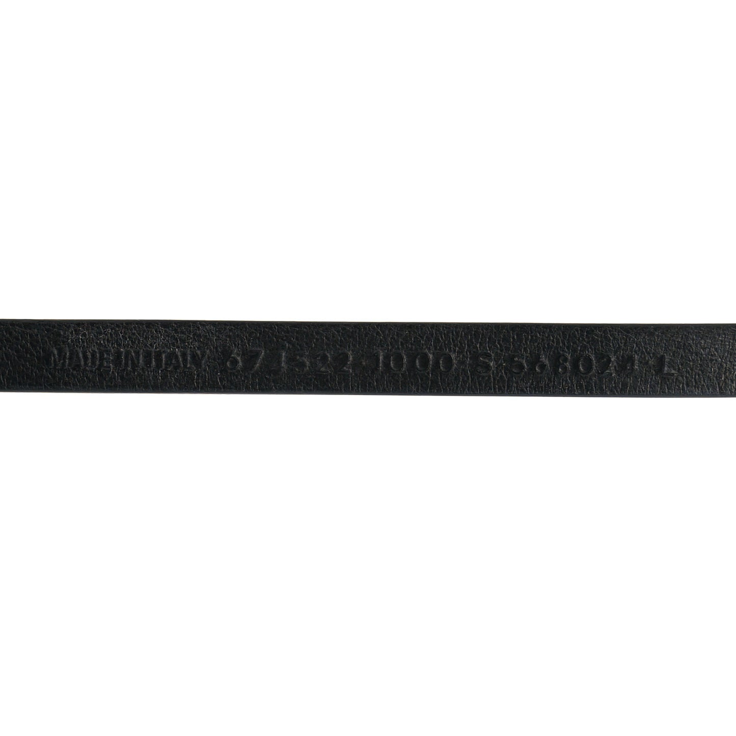 Calfskin BB Wrap Bracelet L Black