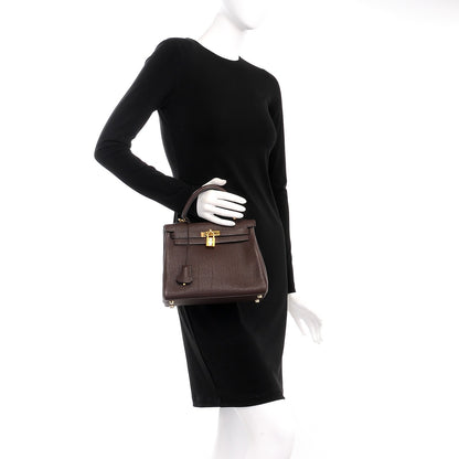Hermes Togo Kelly Retourne 25 Chocolate 3 of 39