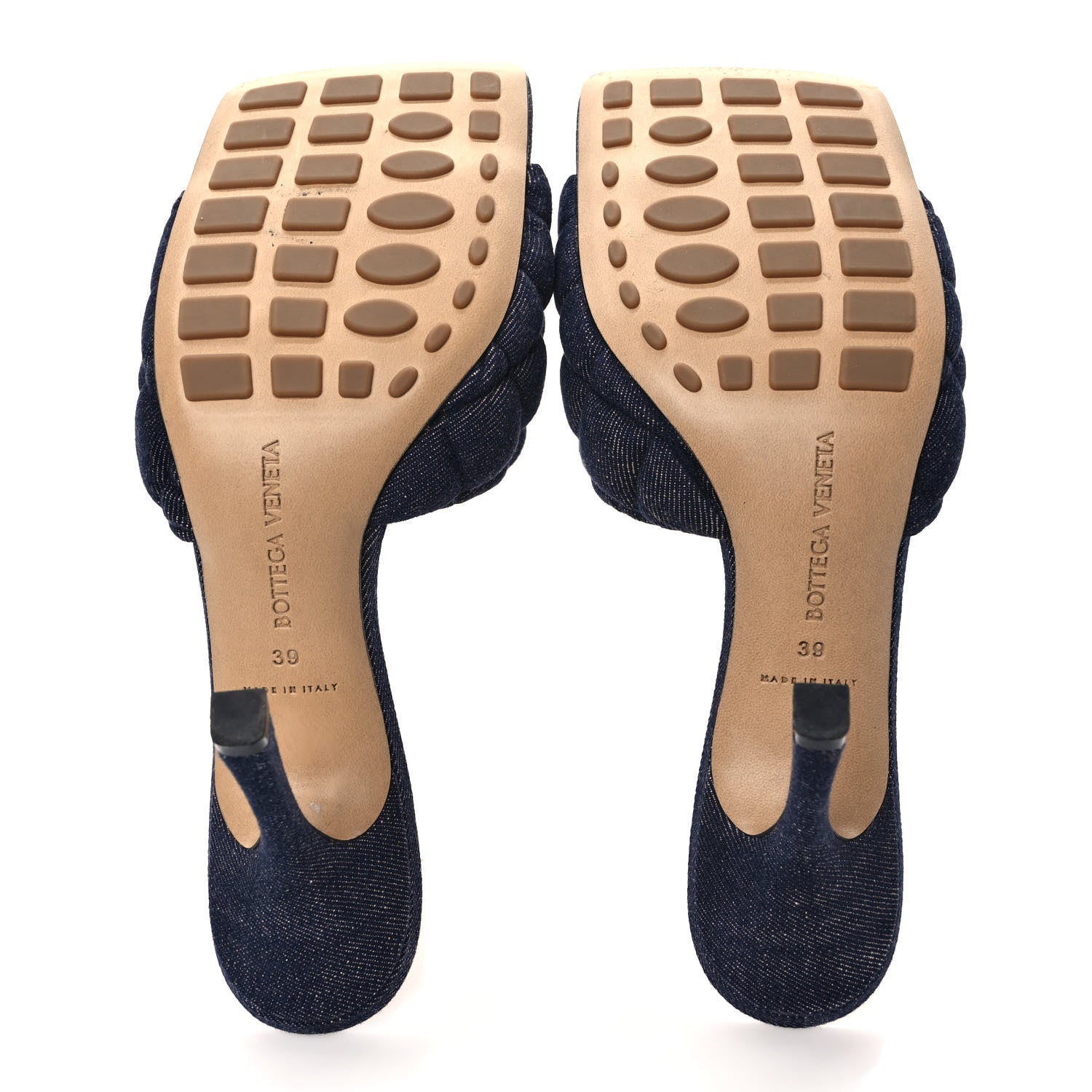 Bottega Veneta Denim Matelasse Padded Mule Sandals 39 Indigo 5 of 7