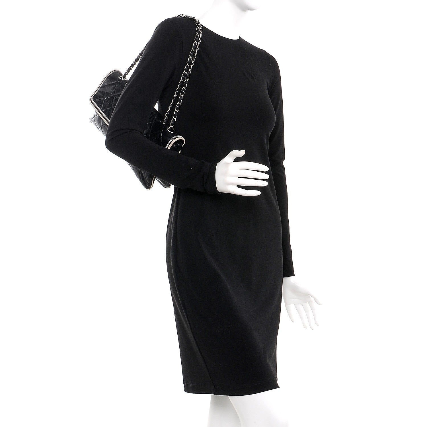 Chanel Lambskin East West Mademoiselle Flap Black 2 of 7