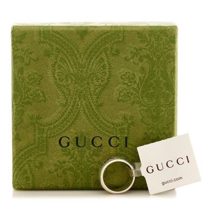 Gucci Sterling Silver Wide Blind for Love Band Ring 48 4.5 8 of 8