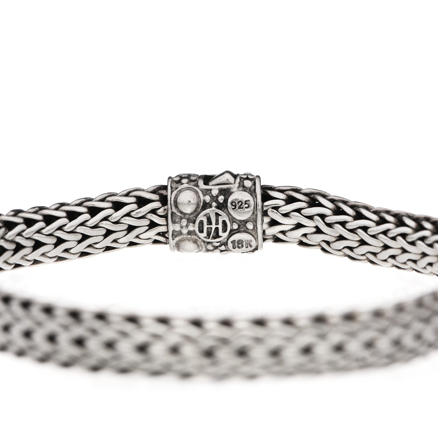 John Hardy Sterling Silver 18K Yellow Gold 7mm Jaisalmer Classic Chain Dot Bracelet 3 of 4
