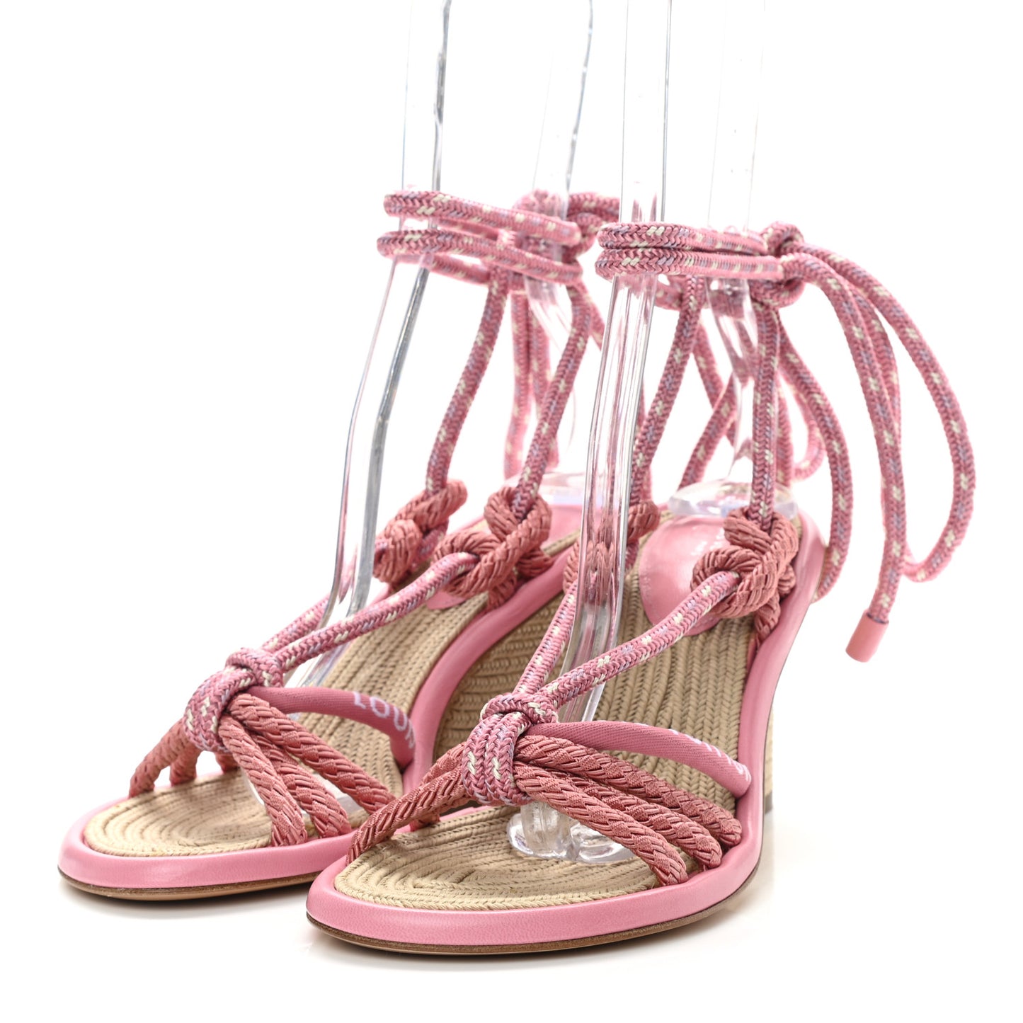 Fabric Maia Rope Wedge Sandal 36 Rose Clair