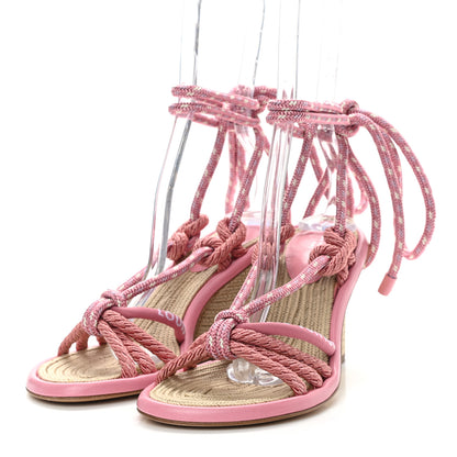 Louis Vuitton Fabric Maia Rope Wedge Sandal 36 Rose Clair 3 of 7