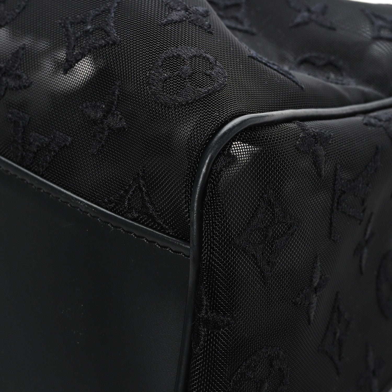 Louis Vuitton Monogram See Through Keepall Bandouliere 50 Black 8 of 10