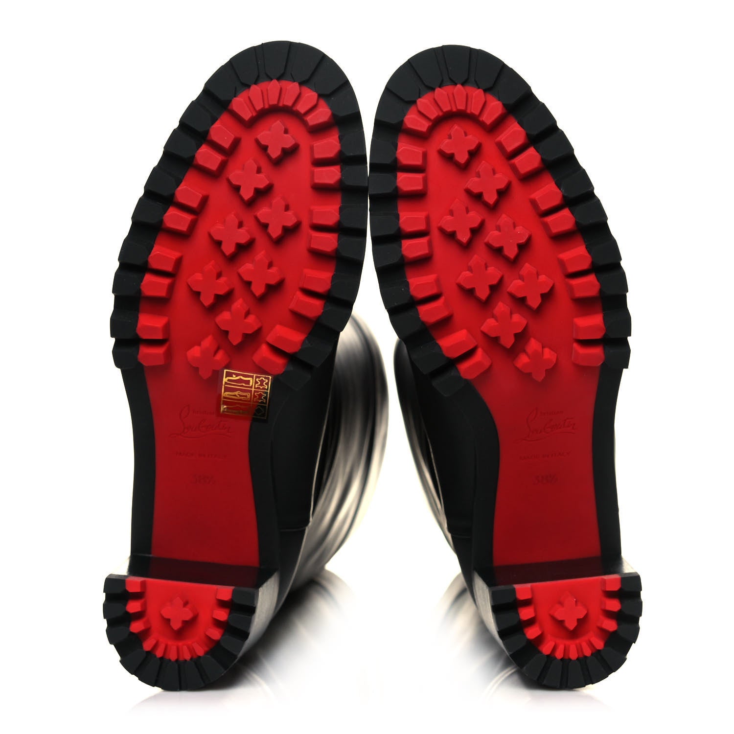 Christian Louboutin Calfskin Kari Lug 70 Boots 38.5 Black 5 of 7