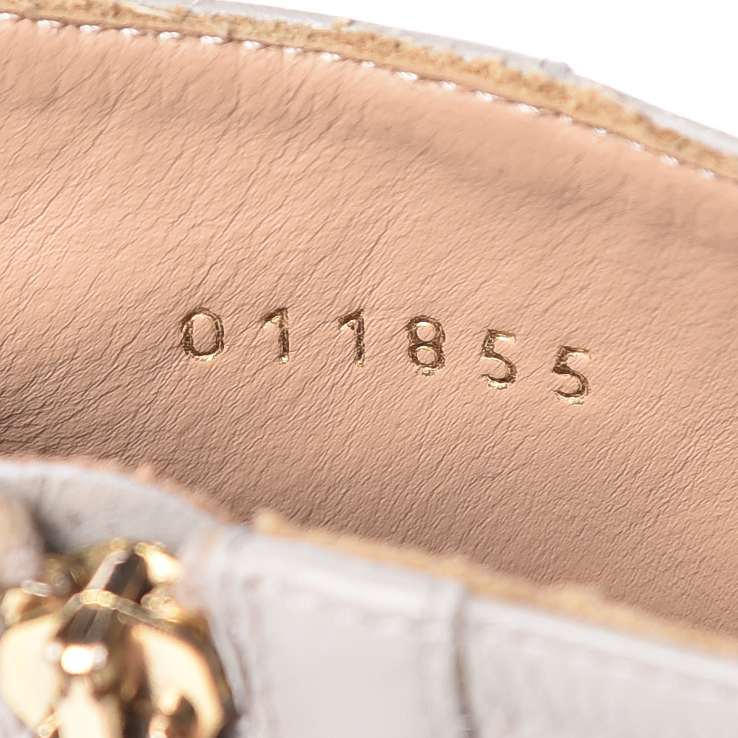 Chloe Nappa Sheepskin Studded Susanna Ankle Boots 36.5 Grey Gold 7 of 9