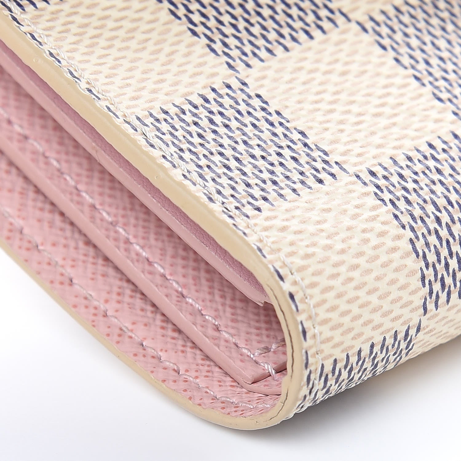 Louis Vuitton Damier Azur Victorine Wallet Rose Ballerine 7 of 12