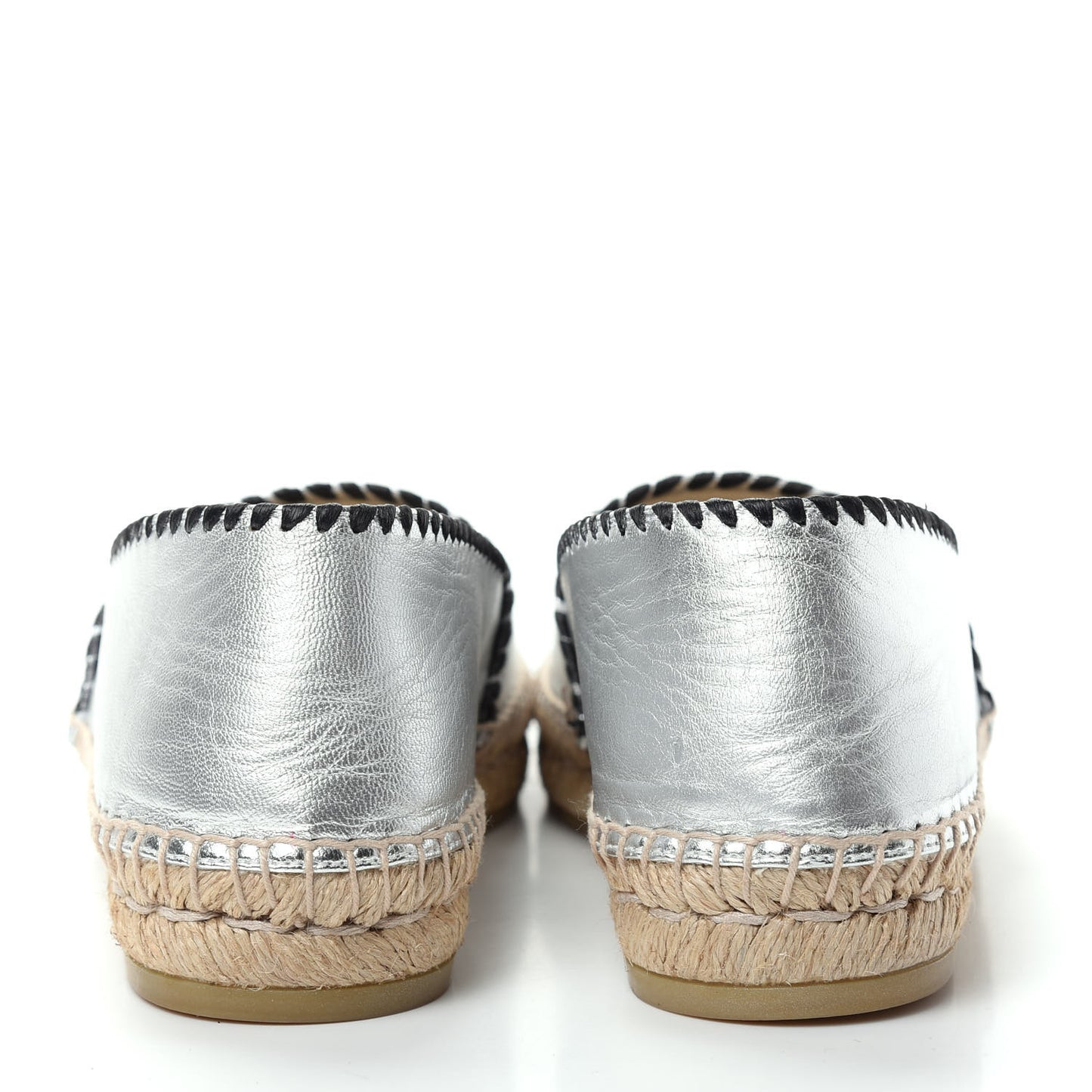 Metallic Nappa GG Marmont Espadrilles 37 Silver