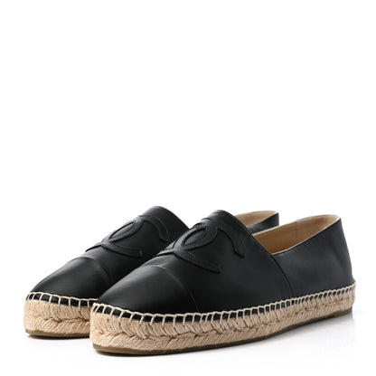 Chanel Lambskin CC Espadrilles 41 Black 3 of 7