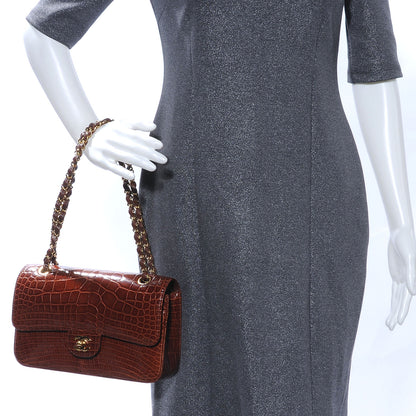 Chanel Alligator Medium Double Flap Brown 2 of 8