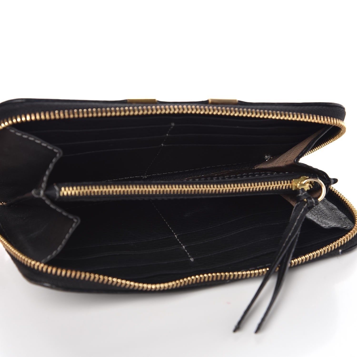 Chloe Grained Calfskin Marcie Long Zip Around Wallet Black 5 of 8
