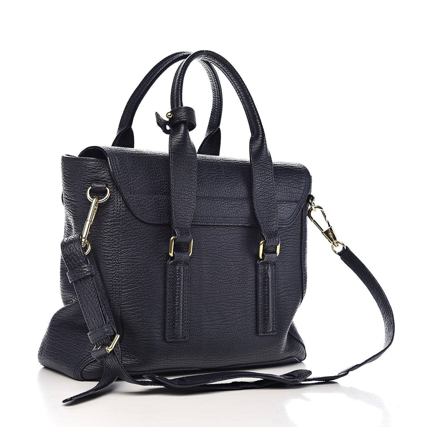 3.1 Textured Calfskin Medium Pashli Satchel Ink
