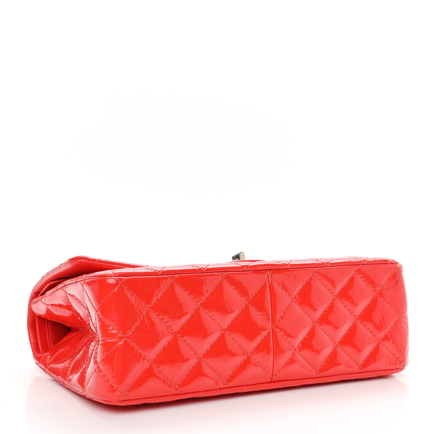Chanel Distressed Patent Quilted 2.55 Reissue 226 Flap Red 3 of 15