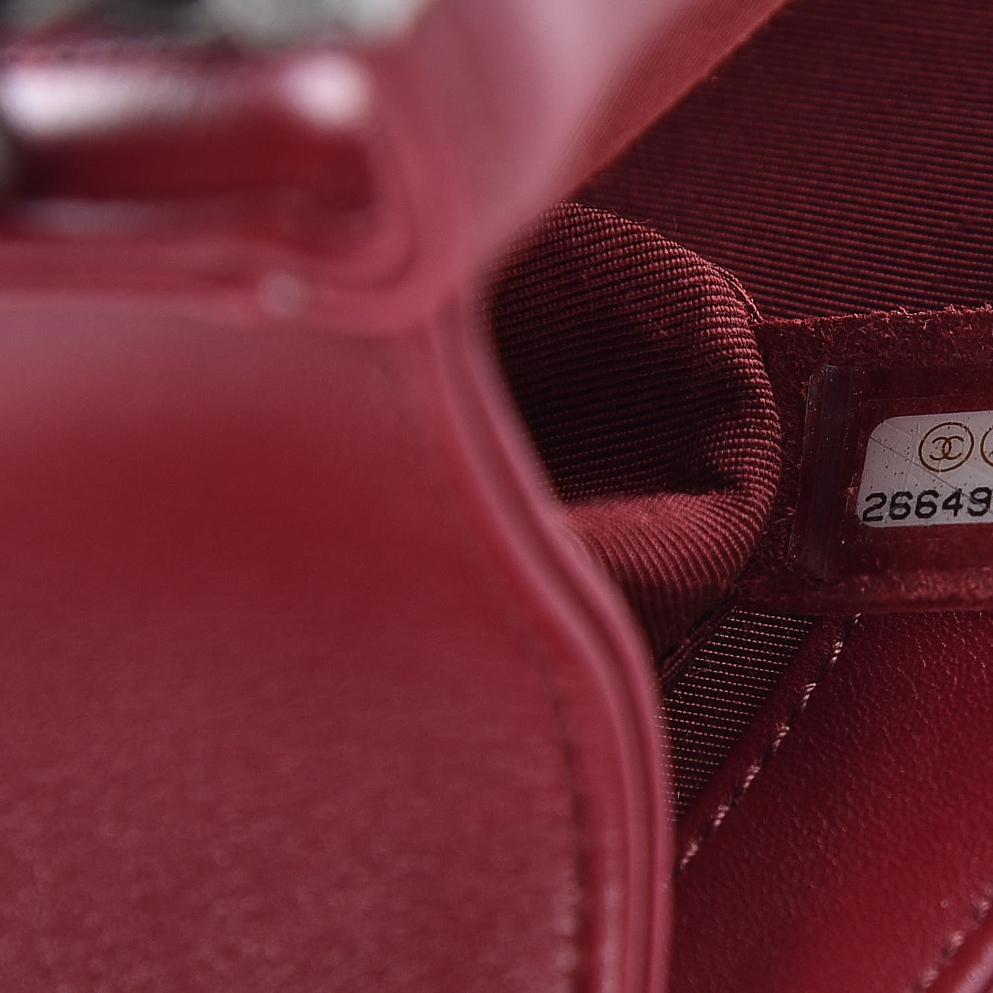 Calfskin Chevron Quilted Medium Boy Flap Red