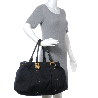 Gucci Monogram Medium Interlocking Tote Black 2 of 8