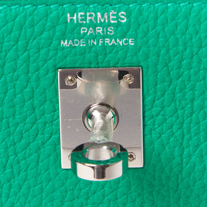 Hermes Togo Kelly Retourne 25 Menthe 25 of 35