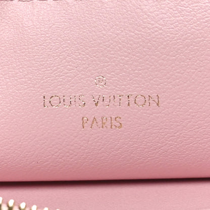 Louis Vuitton Damier Azur Felicie Chain Wallet Zippered Insert Rose Ballerine 6 of 7