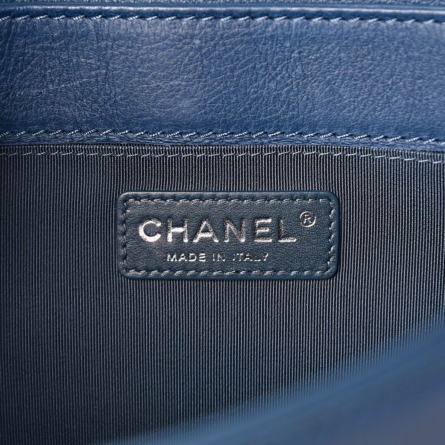 Calfskin Medium Boy Reverso Flap Blue