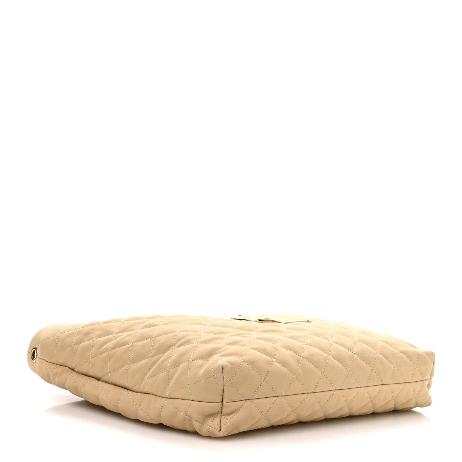 Saint Laurent Nubuck Suede Quilted Maxi Icare Shopping Tote Beige 4 of 10