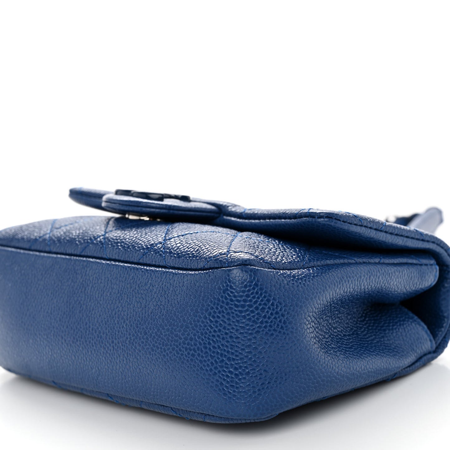 Caviar Quilted Incognito Mini Square Flap Dark Blue