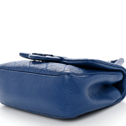 Chanel Caviar Quilted Incognito Mini Square Flap Dark Blue 10 of 10
