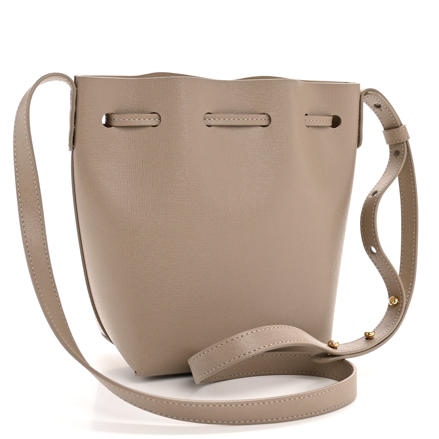 Saffiano Mini Mini Bucket Bag Beige