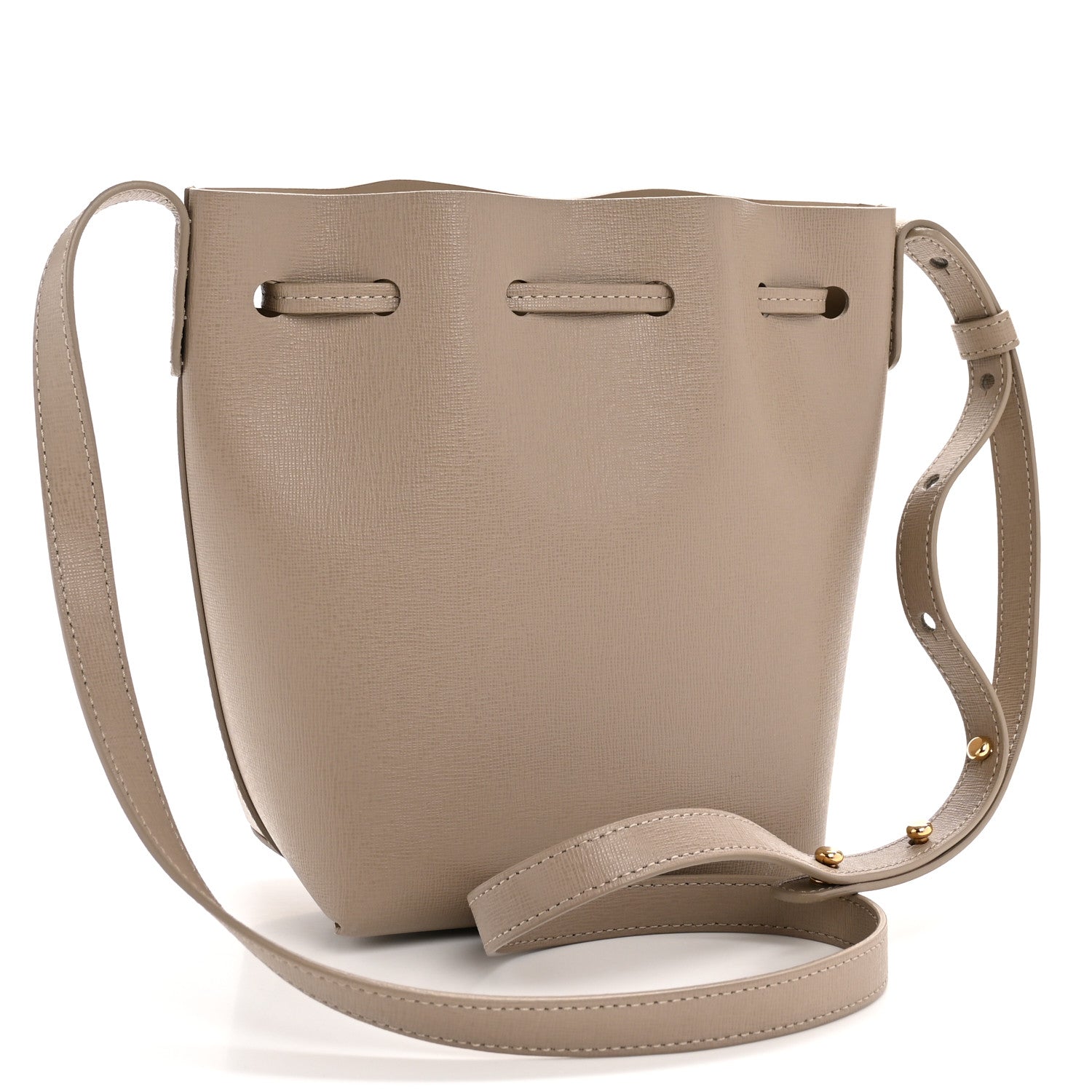 Mansur Gavriel Saffiano Mini Mini Bucket Bag Beige 3 of 10