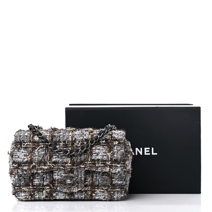 Chanel Tweed Quilted Mini Rectangular Flap Brown Black Multicolor 12 of 12
