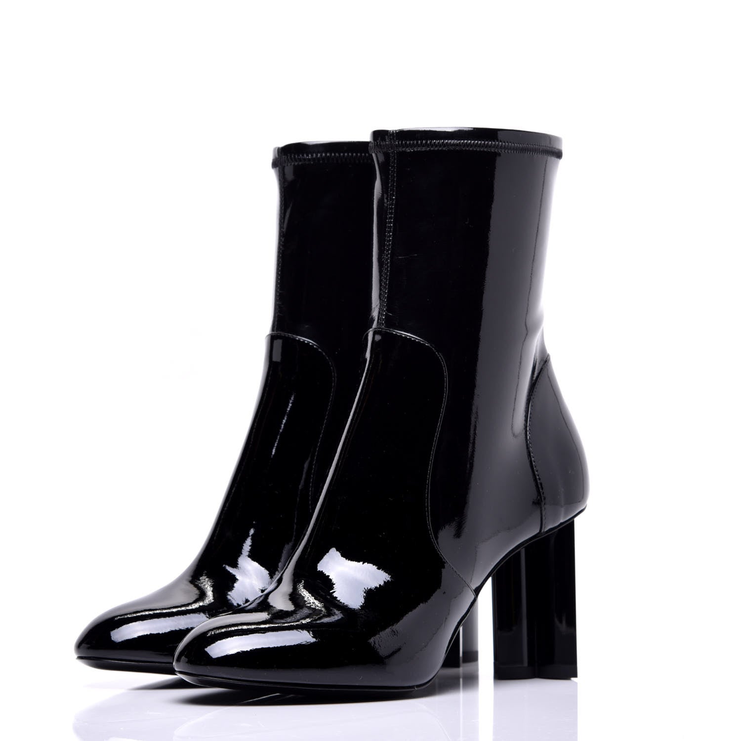 Louis Vuitton Patent Silhouette Ankle Boots 37 Black 3 of 8