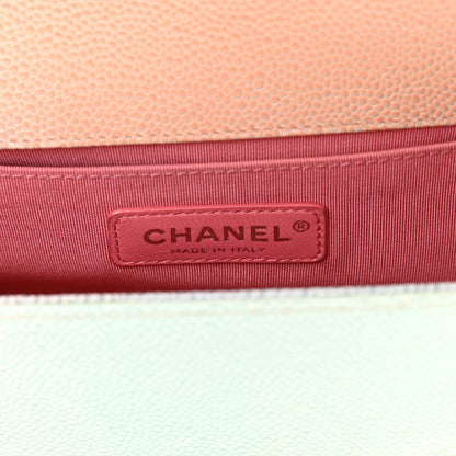 Chanel Caviar Quilted Medium Rainbow Boy Flap Pink Multicolor 6 of 12