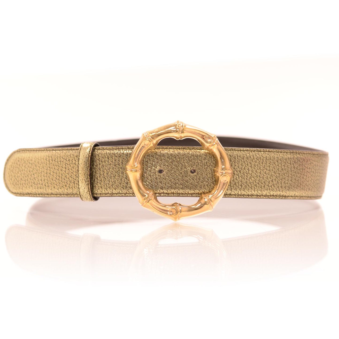 Leather Bamboo Ring Belt 80 32