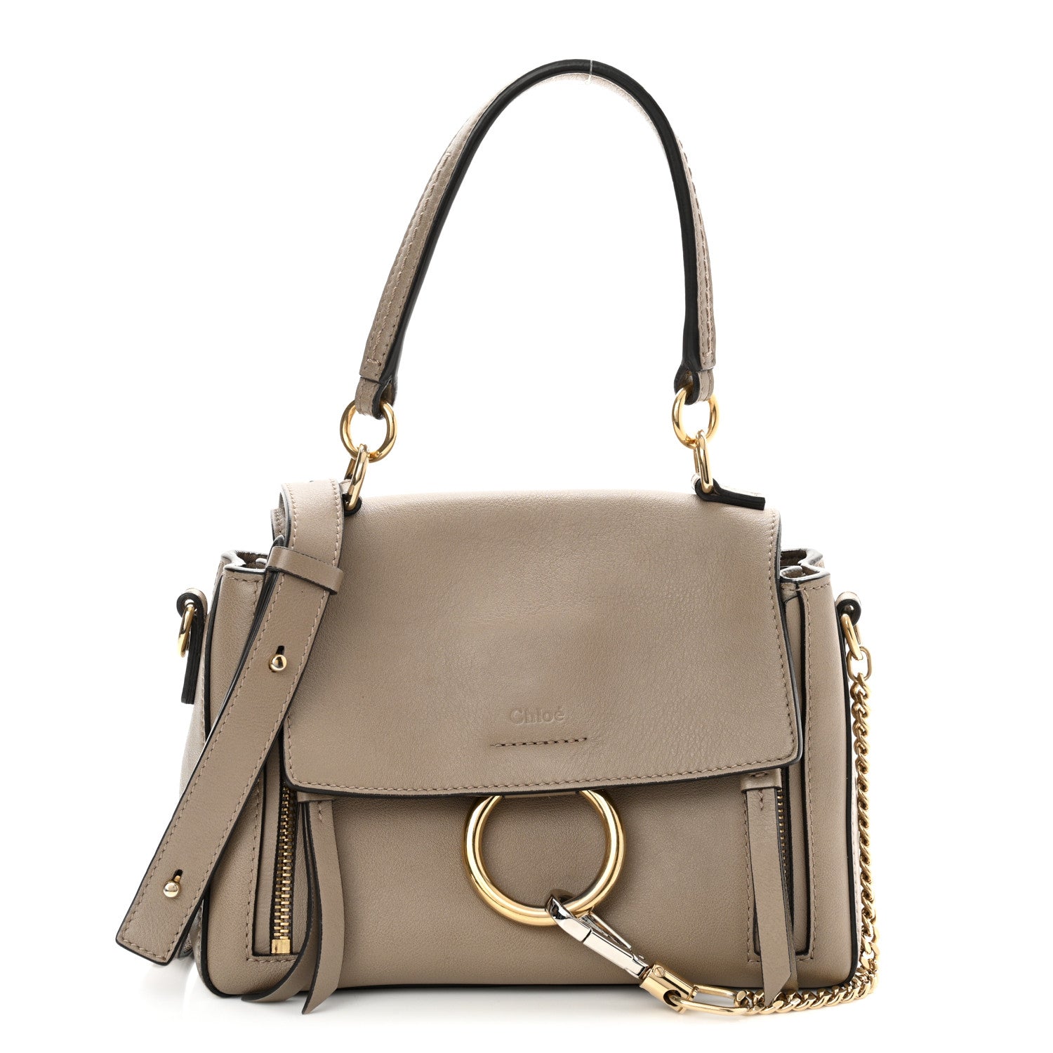 Chloe Calfskin Mini Faye Day Shoulder Bag Motty Grey 1 of 10