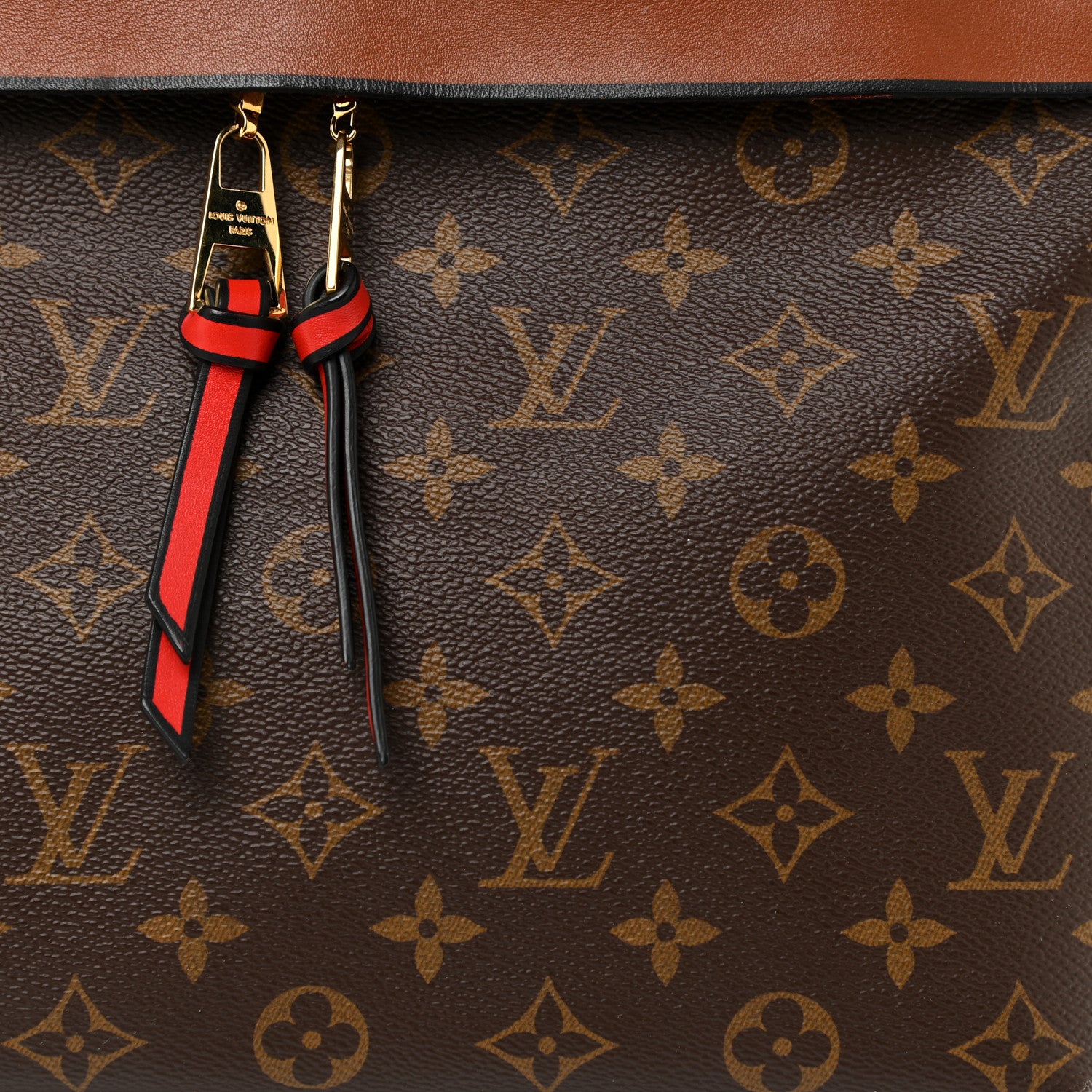 Louis Vuitton Monogram Tuileries Besace Caramel Rouge 8 of 17