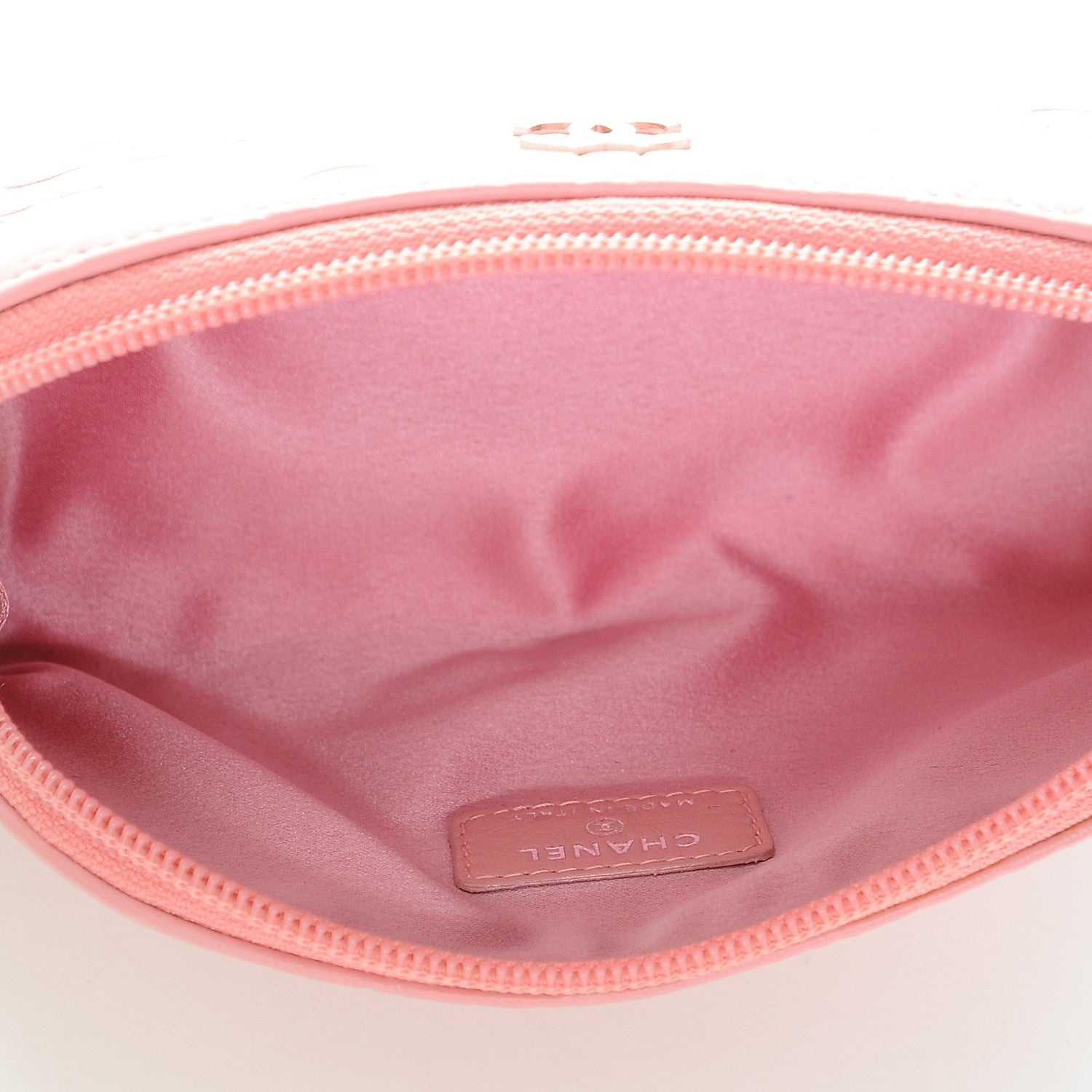 Chanel Lambskin Camellia Cosmetic Case Pink 5 of 7