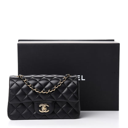 Chanel Lambskin Quilted Mini Rectangular Flap Black 11 of 11