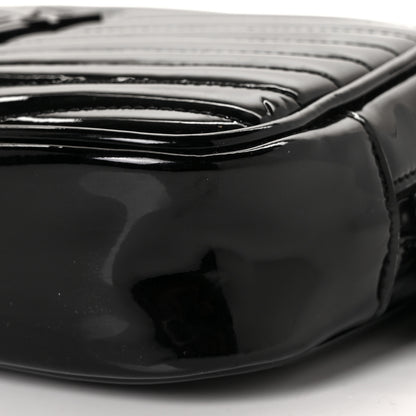 Saint Laurent Patent Calfskin Matelasse Monogram Mini Lou Camera Bag Black 8 of 8