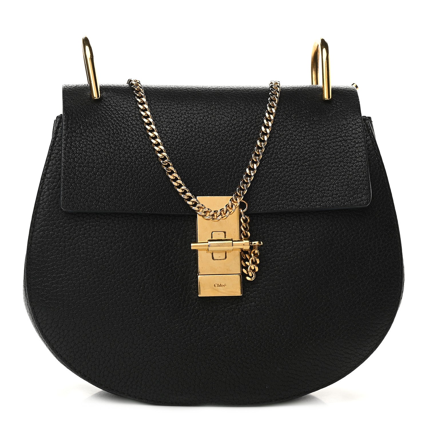 Chloe Grained Lambskin Drew Shoulder Bag Black 1 of 8