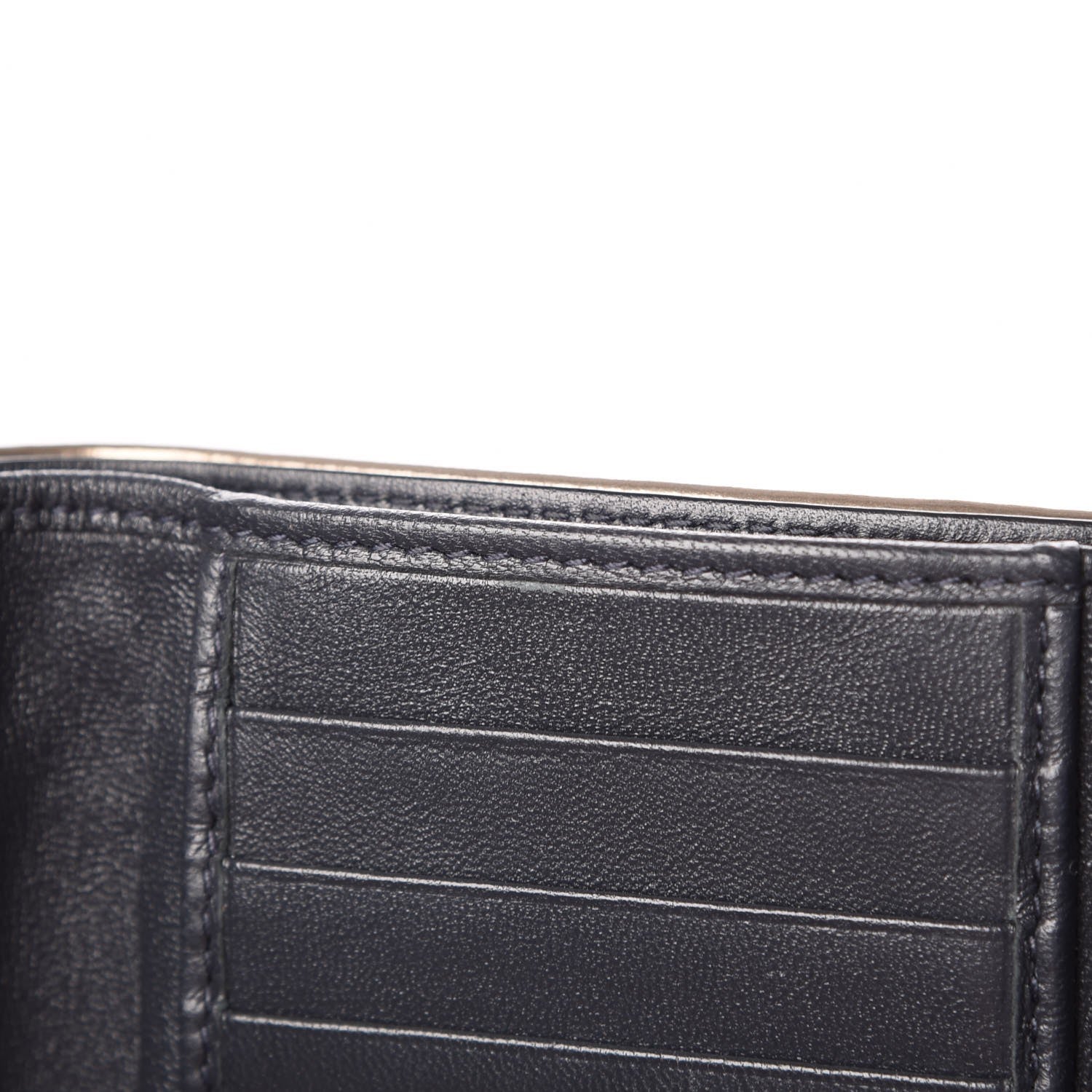 Christian Dior Metallic Patent Micro-Cannage Diorama Elancee Wallet Gold 7 of 10