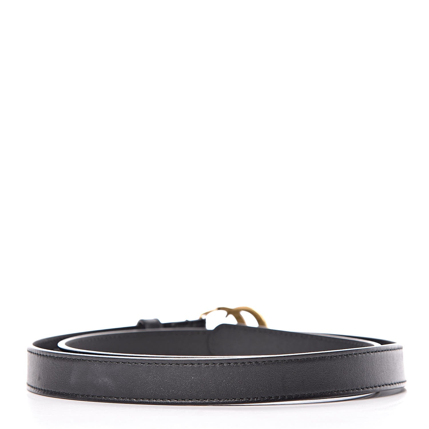 Gucci Calfskin Double G 20mm Belt 85 34 Black 3 of 7