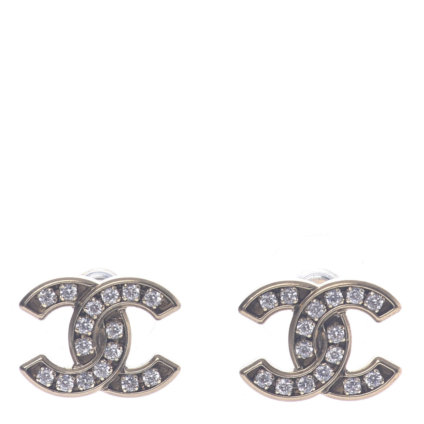 Crystal CC Earrings Gold