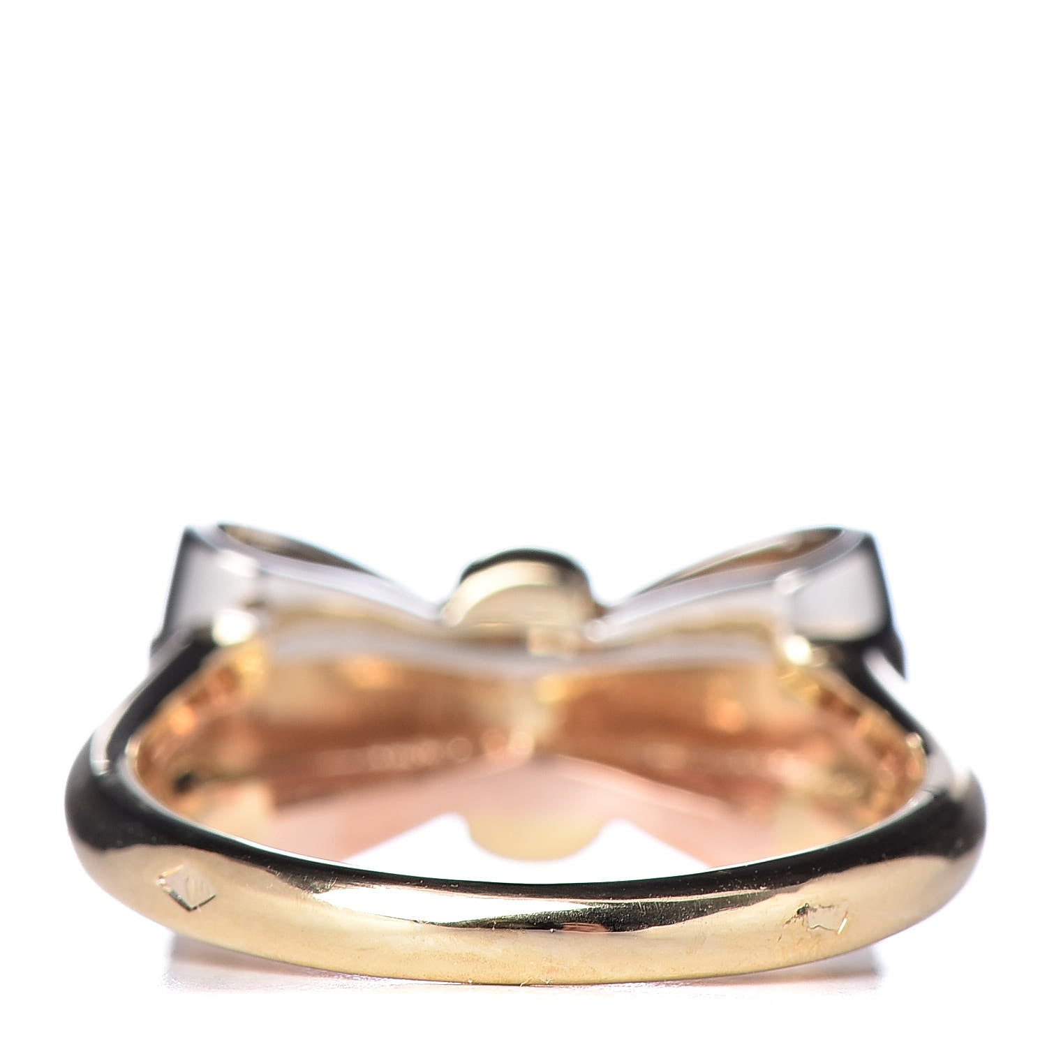 Van Cleef & Arpels 18K Rose Yellow White Gold Diamond Bow Ring 51 5.75 3 of 5