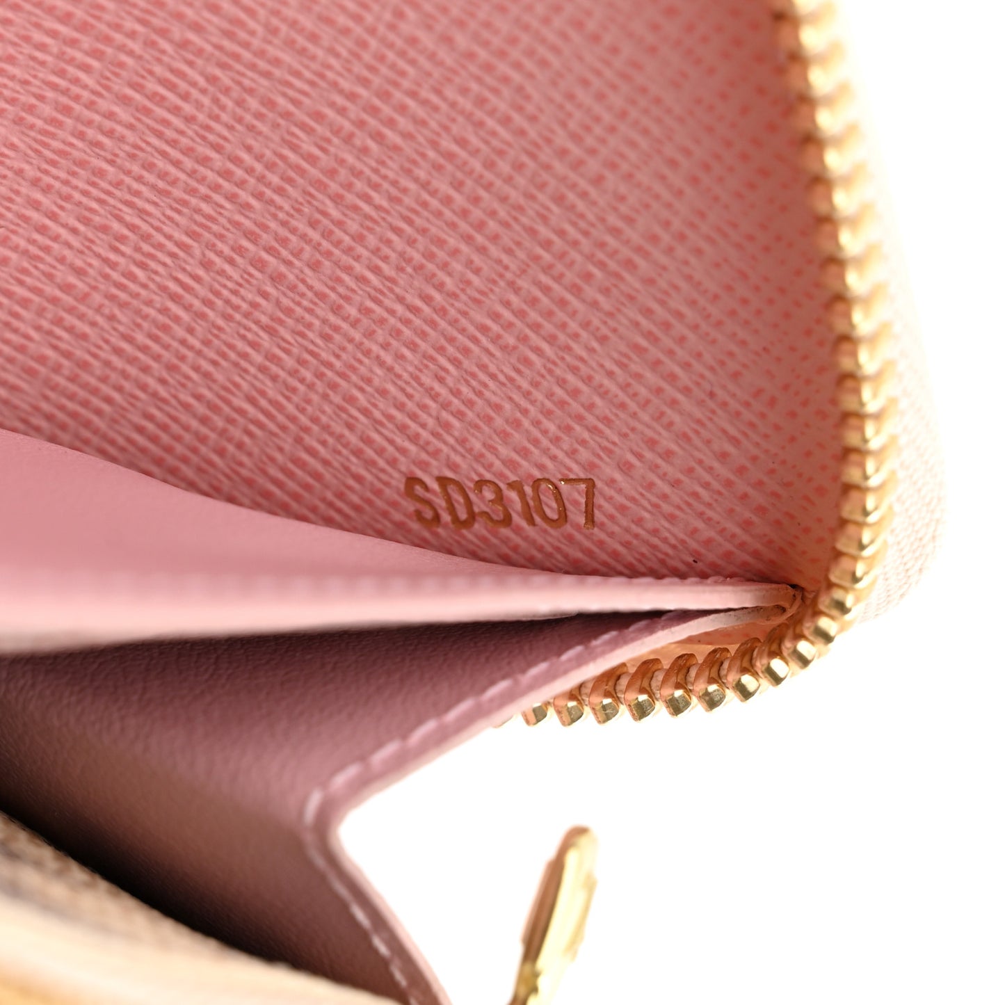 Damier Azur Clemence Wallet Rose Ballerine