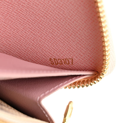 Louis Vuitton Damier Azur Clemence Wallet Rose Ballerine 7 of 10