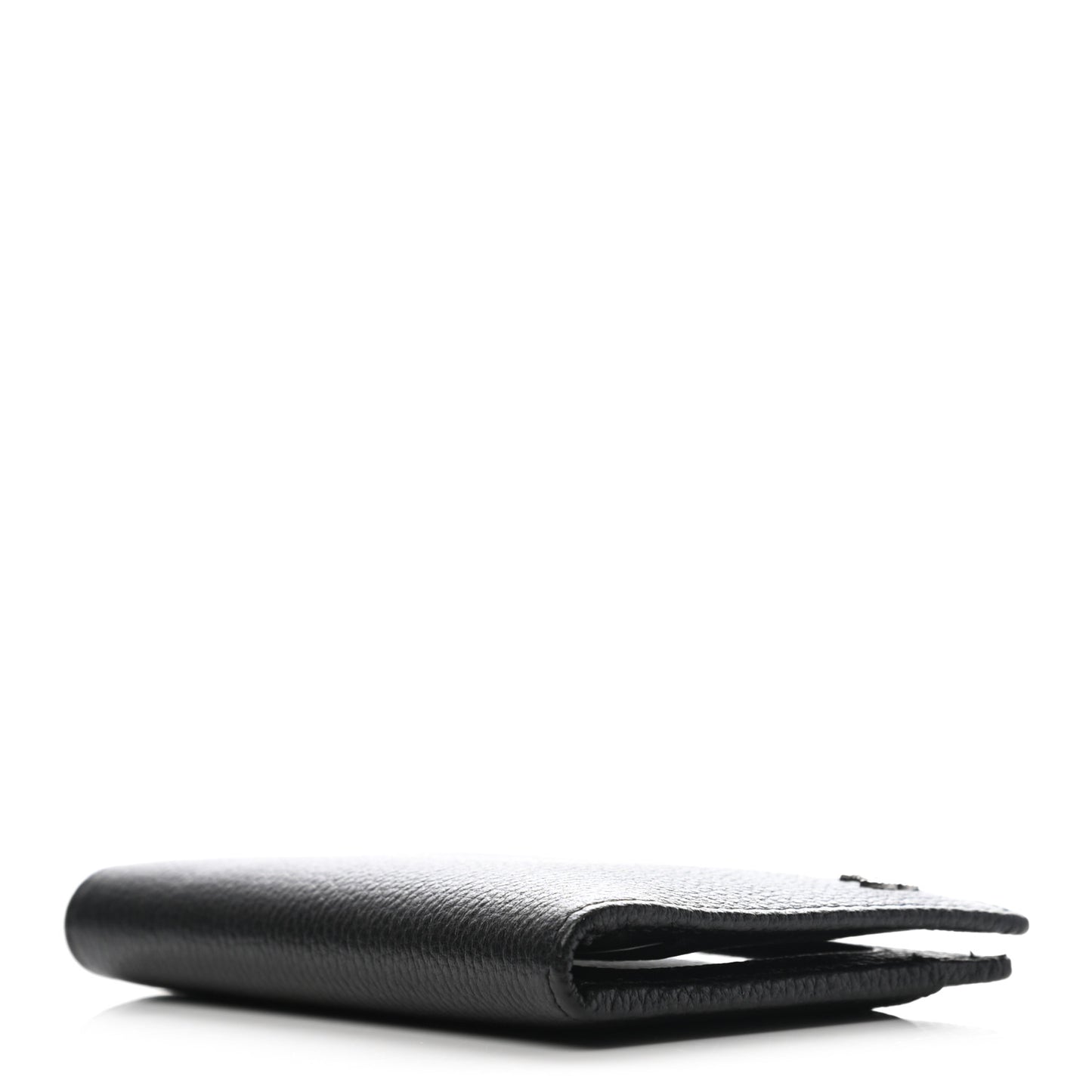 Grained Calfskin CC Card Holder Wallet Black