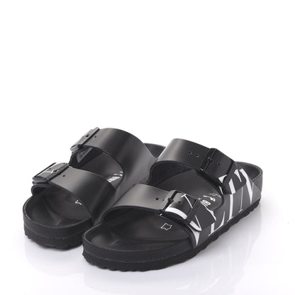 Valentino Garavani Calfskin VLTN Birkenstock Slide Sandals 37 Black 3 of 7
